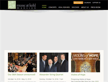 Tablet Screenshot of musicatkohl.org